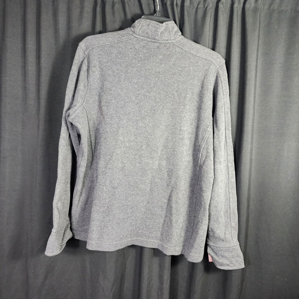 Orvis Womens Gray Cotton Quarter Zip Pullover Sweater Mock Neck Size L hiking - Picture 2 of 6